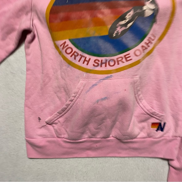 Aviator Nation Pink North Shore Oahu Hoodie XS - Picture 2 of 9